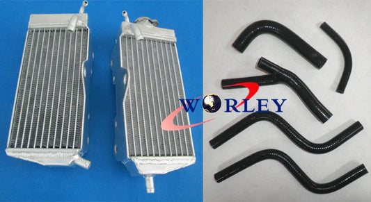 Aluminum Radiator + Silicone Hose for Honda CR125 CR125R (1987-1988)