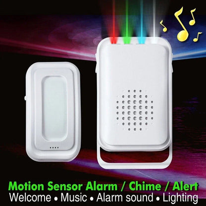Wireless Motion Sensor Alarm Door Chime 1 x Detector & 1 x Receiver