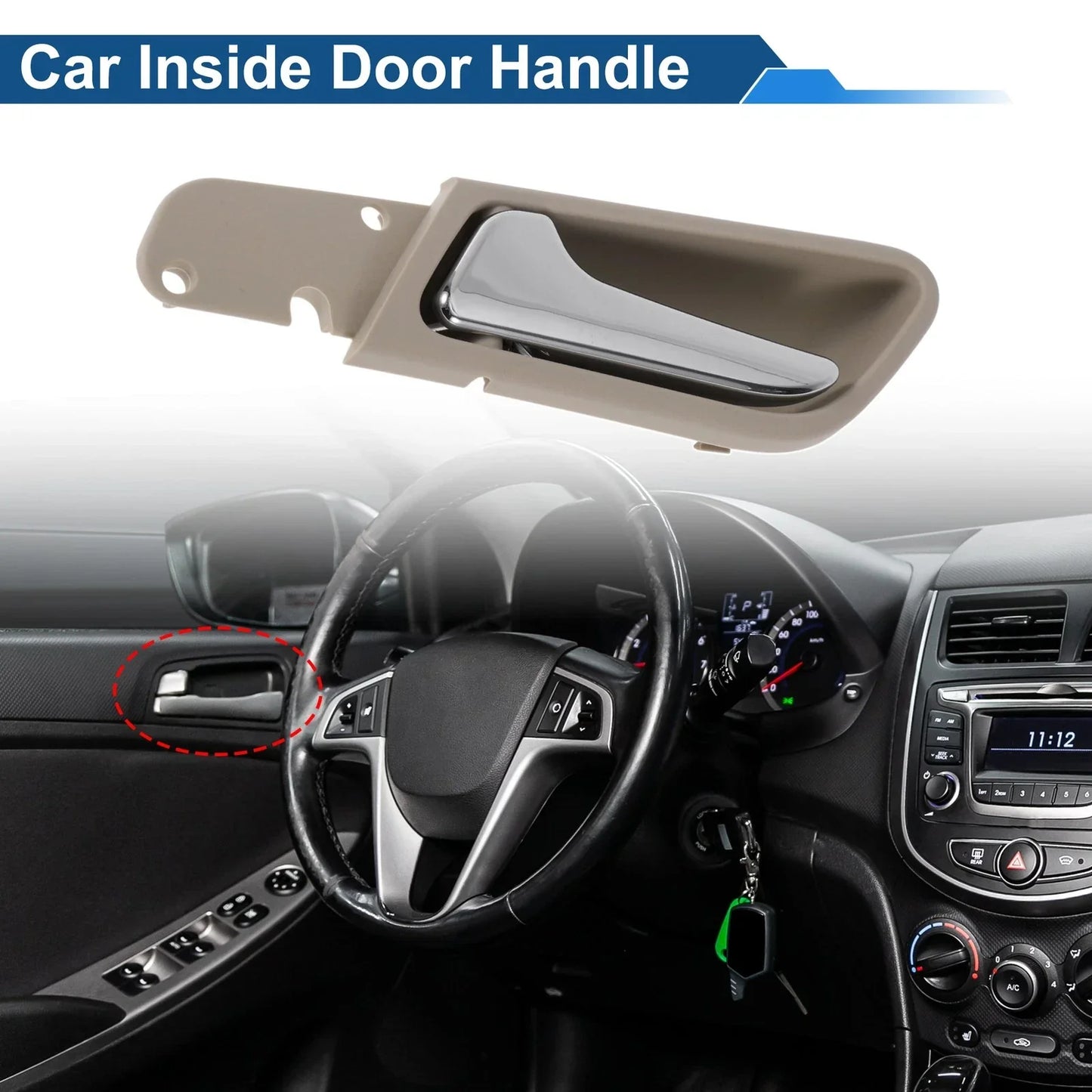 Front Passenger Side Interior Door Handle for Mercedes-Benz A180 (2005-2012)
