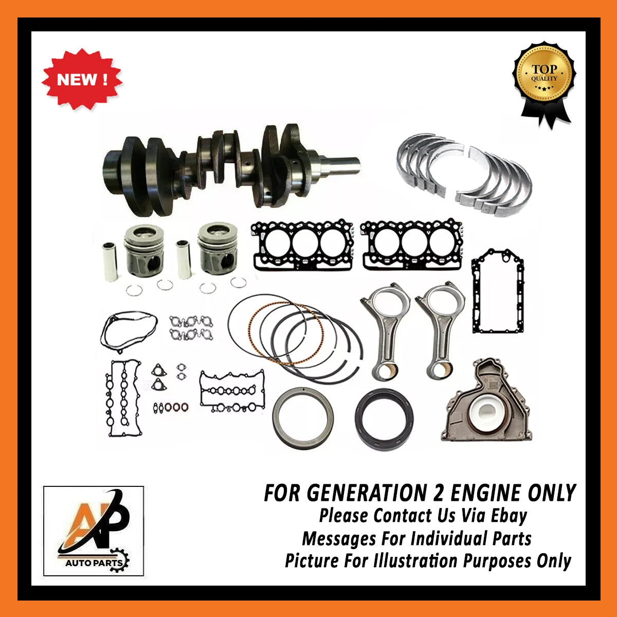Crankshaft and Engine Rebuild Kit for Land Rover Range Rover 3.0 (2002–2012)