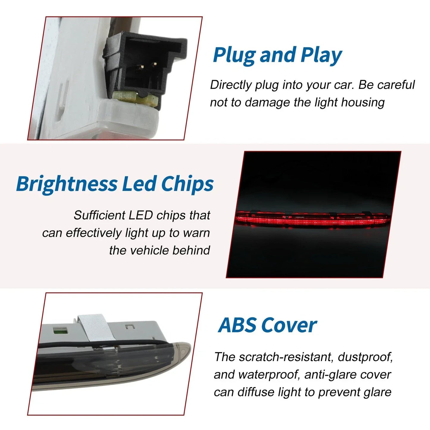 Black LED Third Brake Light for Mercedes-Benz W164 ML (2006-2011)