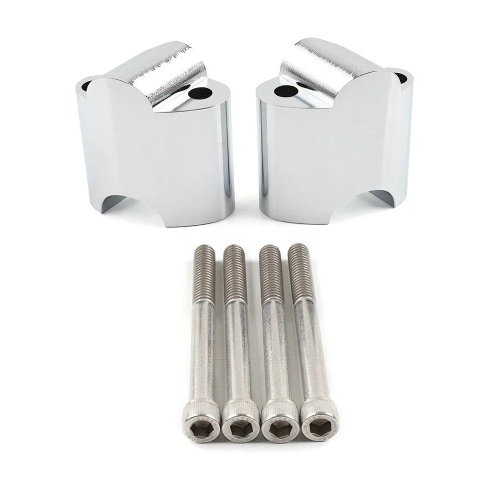 2" Handlebar Risers Mount Extension Chrome for Harley Sportster 48 XL1200X (2010-2023)