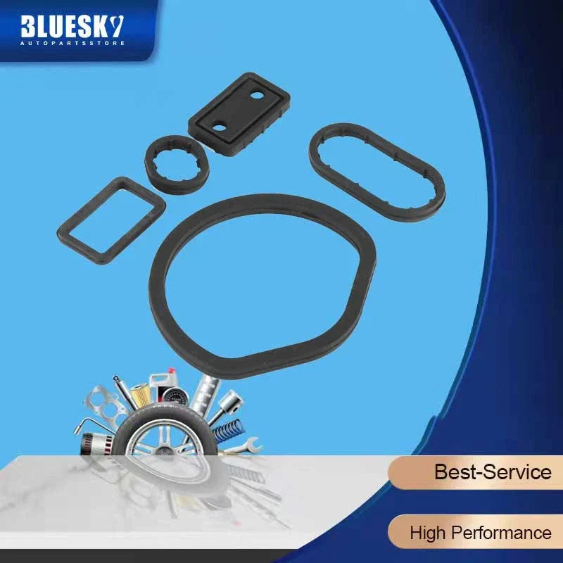 5PCS Engine Oil Cooler Seals Gaskets for Mercedes W163 W202 W203 W211 W230