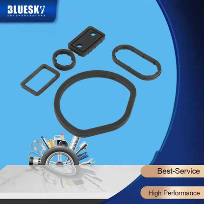 5PCS Engine Oil Cooler Seals Gaskets for Mercedes W163 W202 W203 W211 W230