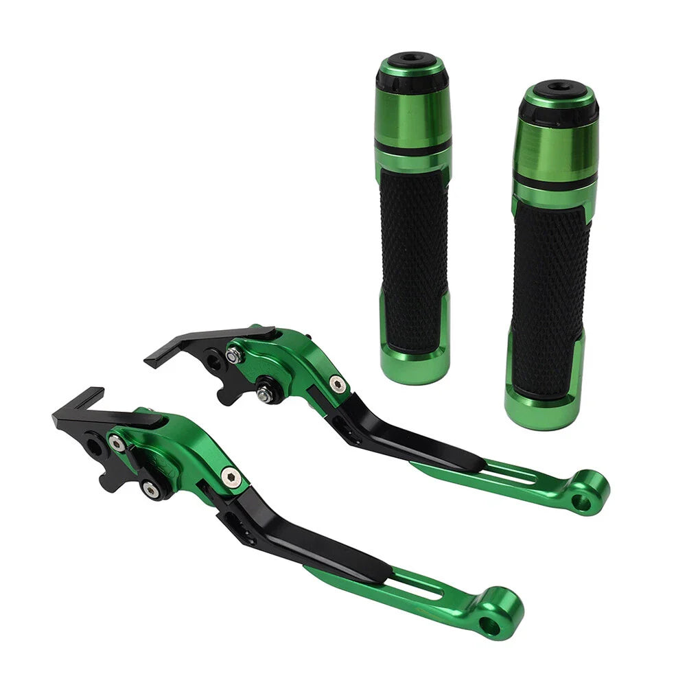 Green Extendable Brake Clutch Levers Grip Set for BMW S1000R S1000RR (2010-2023)