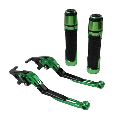 Green Extendable Brake Clutch Levers Grip Set for BMW S1000R S1000RR (2010-2023)