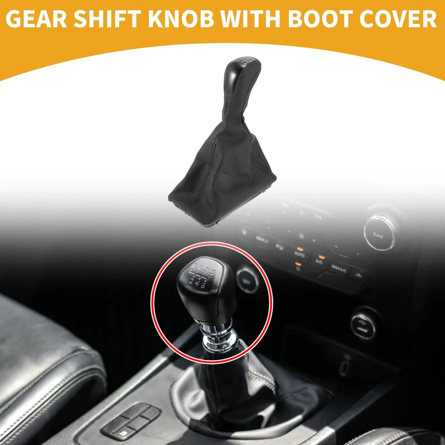 6 Speed Gear Shifter Knob & Cover for Mercedes-Benz E-Class (2002-2009)
