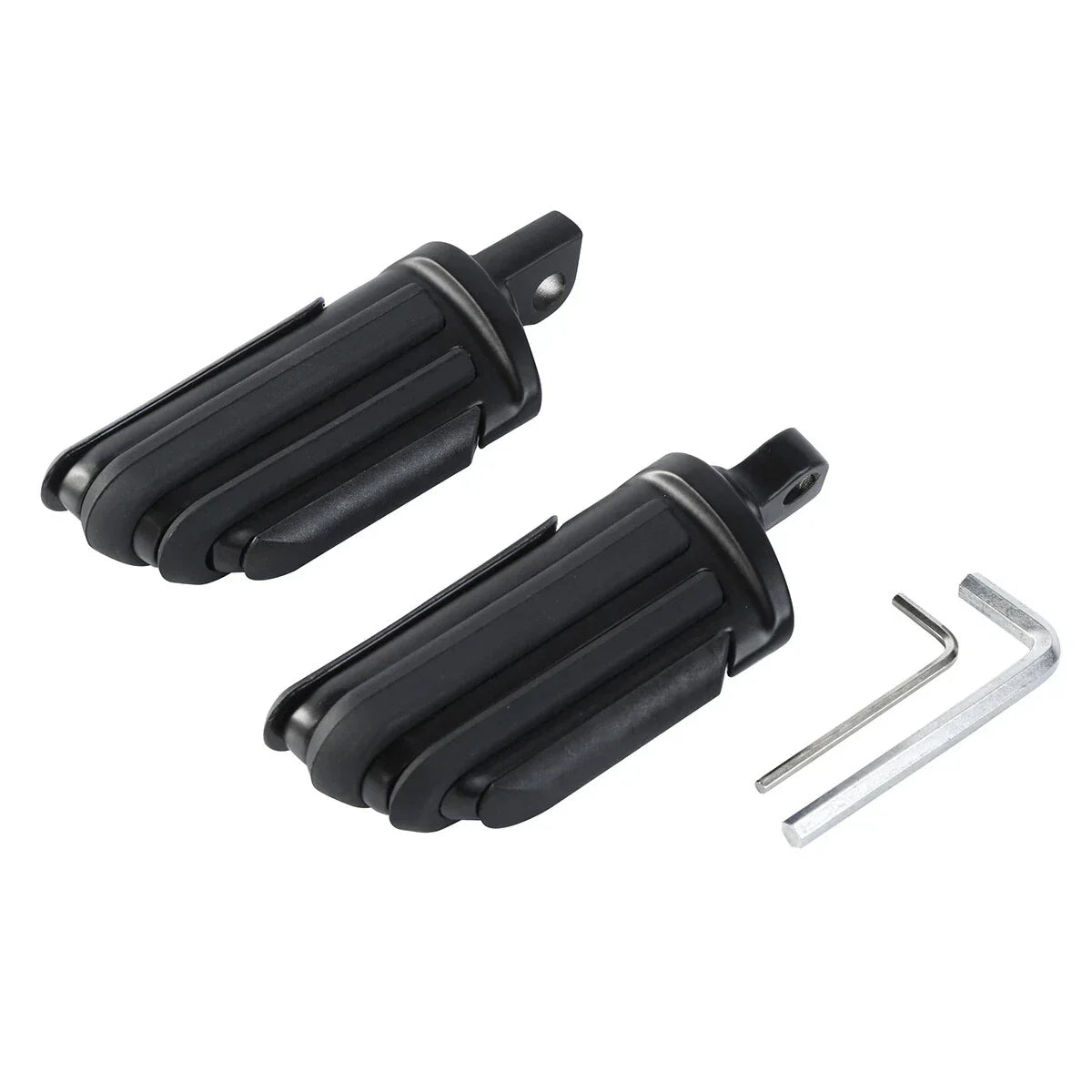 10mm Pilot Mount Footpegs for Harley Softail Touring Matte Black