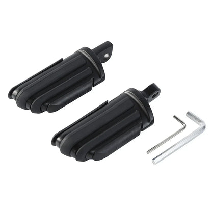 10mm Pilot Mount Footpegs for Harley Softail Touring Matte Black