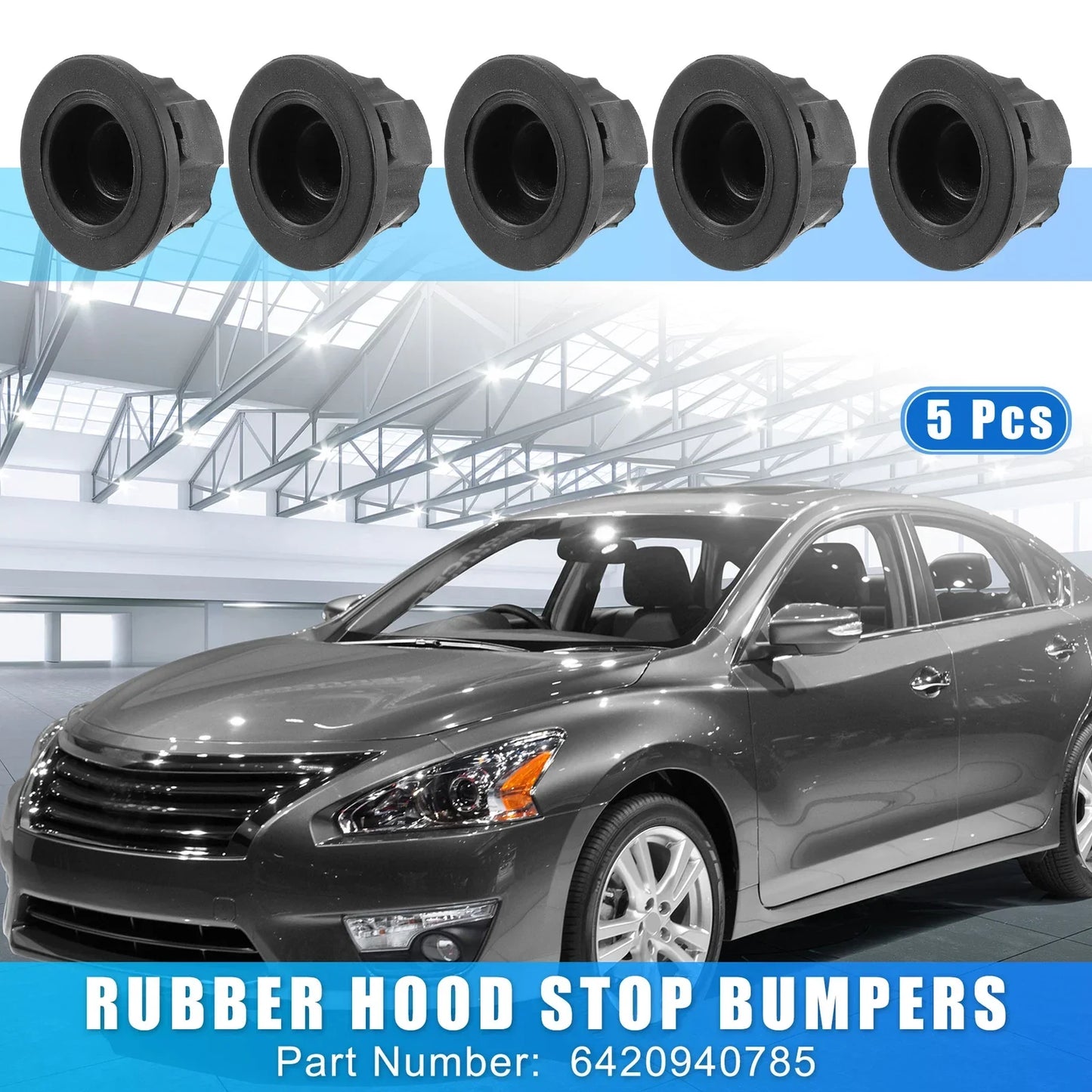 5 Pcs Rubber Hood Cushion Bumper for Mercedes-Benz ( Specified)