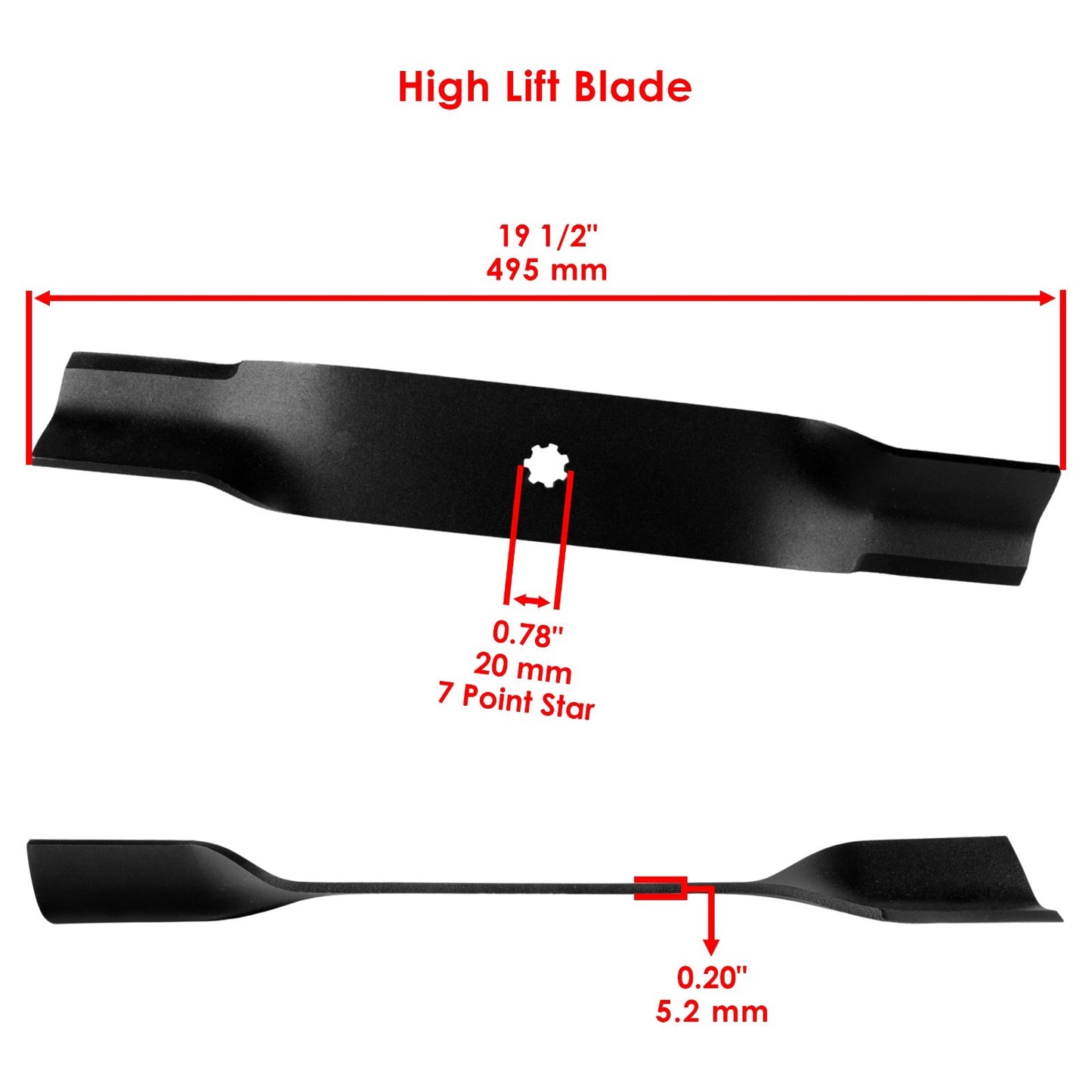 Deck Blade and Bolt Replacement for John Deere 38 Inch Deck (2000–2020)