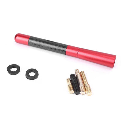 Carbon Fiber FM AM Radio Antenna for Car - Aluminum Metal Red