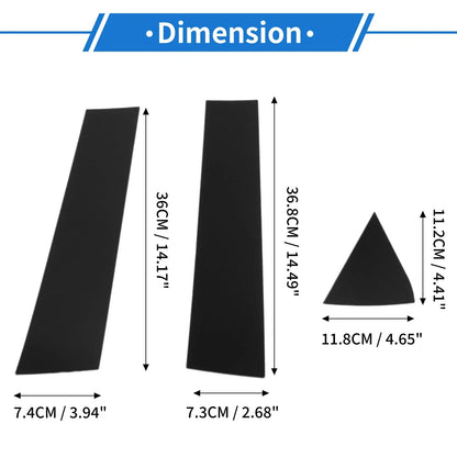 6 Pcs Black Door Pillar Window Trim for Dodge Charger (2006-2010)