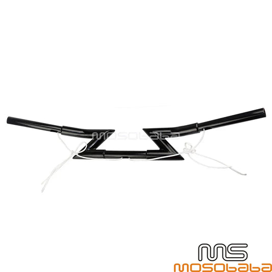1 Inch Black Motorcycle Z Bar Handlebar 6.5" Pullback for Harley Honda