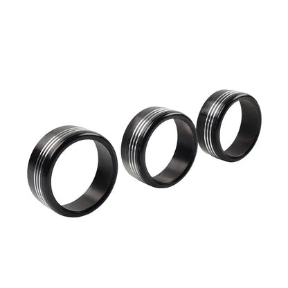 Black AC Climate Control Knob Ring Covers for Subaru Forester XV Crosstrek WRX (2014-2021)