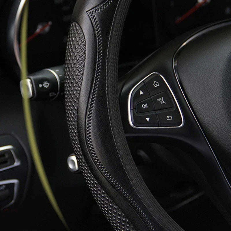 Steering Wheel Cover / 37-38CM / Steering Wheel Cover for Au Black Car