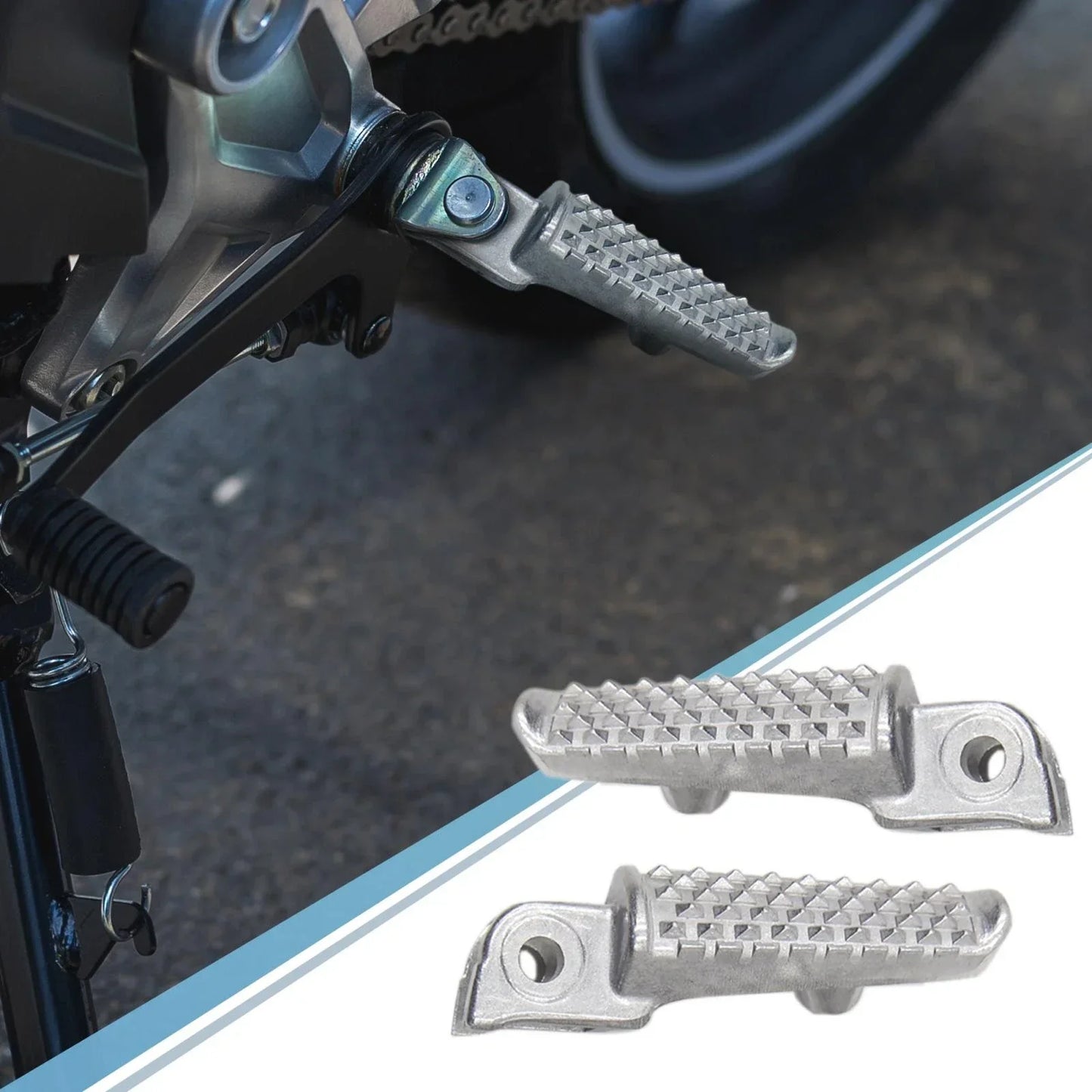 8mm Aluminium Alloy Motorcycle Footpegs