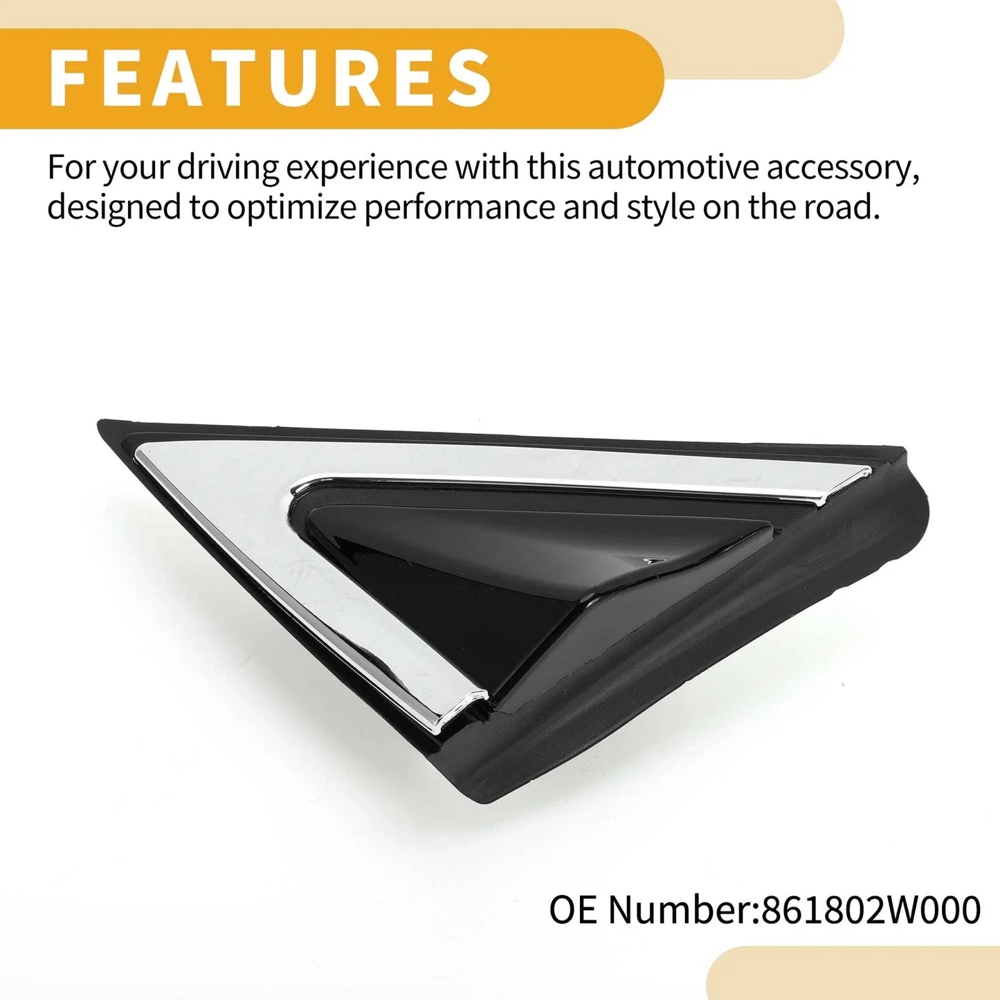 Front Left Side Pillar Triangle Trim for Hyundai Santa Fe (2013-2016)