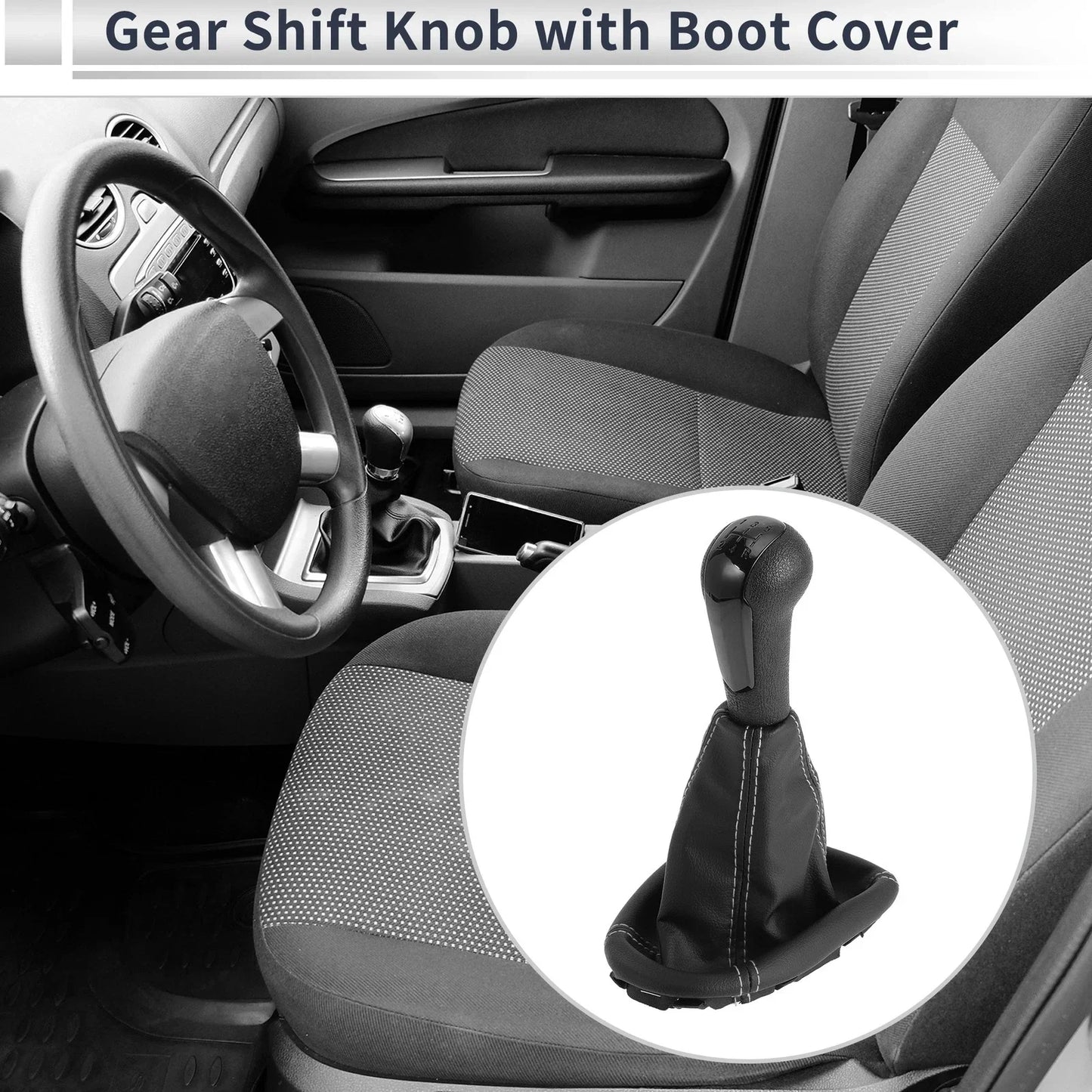 5 Speed Shift Knob & Boot Cover for Chevrolet Spark (2011-2015)
