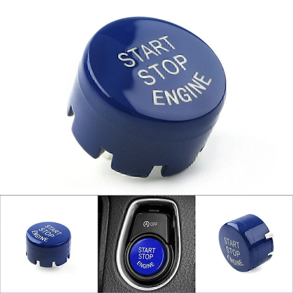 Auto Start/Stop Engine Switch Button ABS Blue for BMW F Series