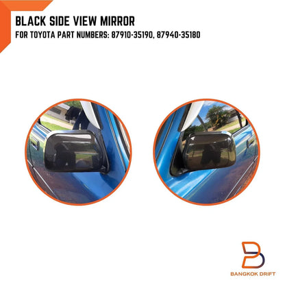 Black Door Side Mirror for Toyota Hilux Ute MK3 4Runner Surf (88-97)