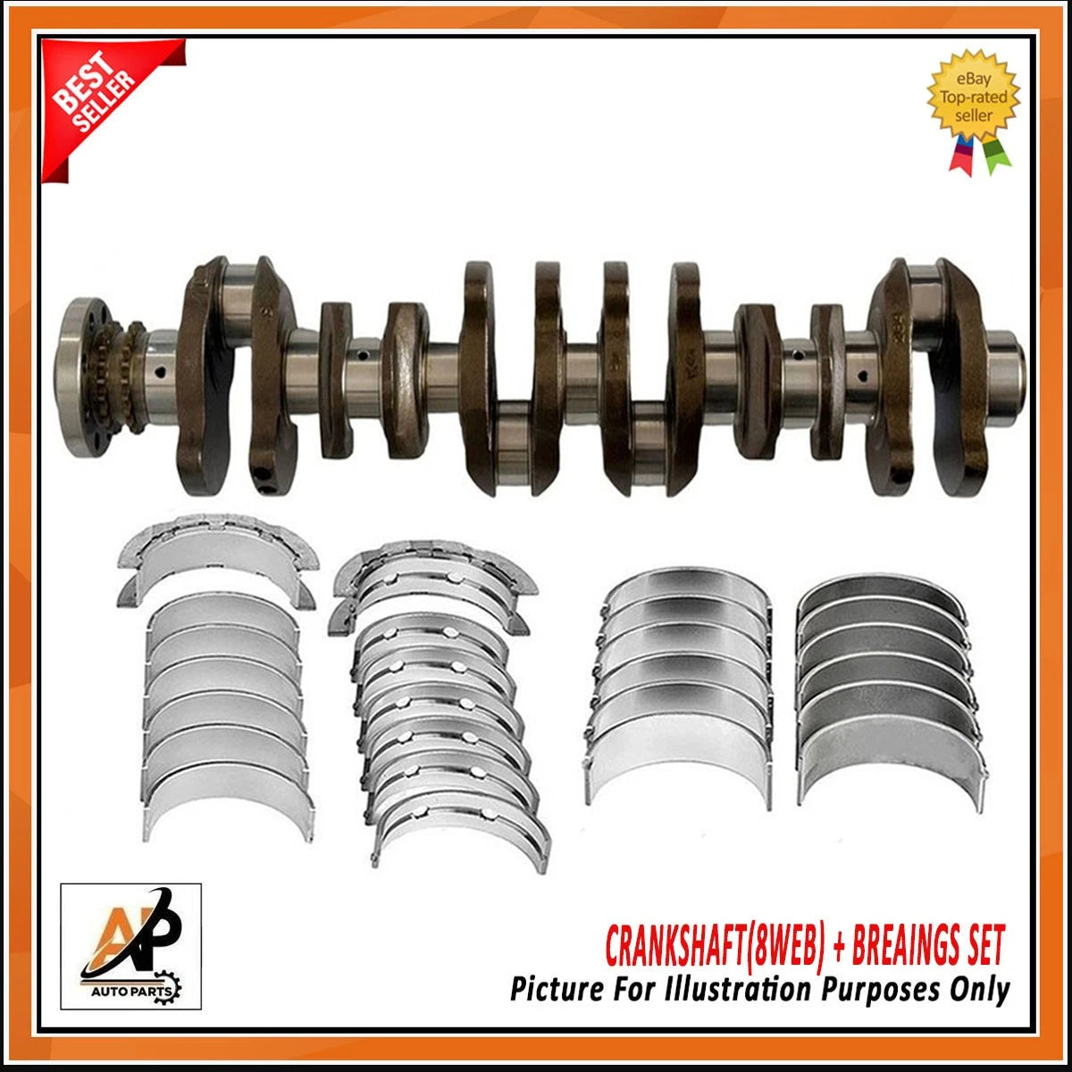 Crankshaft and Bearings Replacement Set for BMW 3 5 7 X3 X4 X5 X6 (2008–2020)