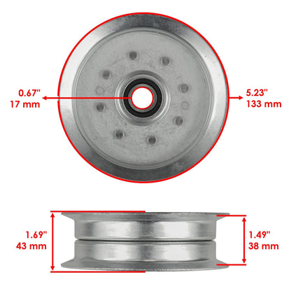Deck Drive Belt Arm Pulley Replacement for John Deere S140 S160 (2014–2019)