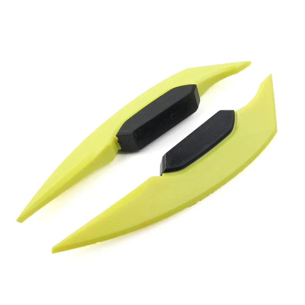 Universal Yellow Fairing Winglets Side Spoiler Deflector Air Wings - Pair