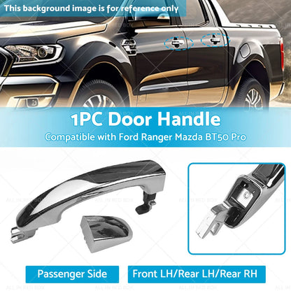Chrome Passenger Side Door Handle for Ford Mazda Ranger BT-50 Pro (12-18)