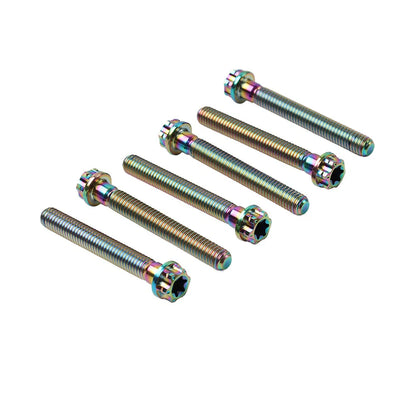 6pcs M6x50mm Titanium Torx Head Flange Screws for Motorcycle Bike