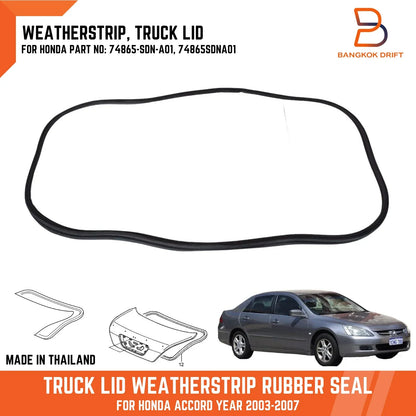 Trunk Lid Rubber Weatherstrip Seal for Honda Accord CM5 CM6 (2002-2006)