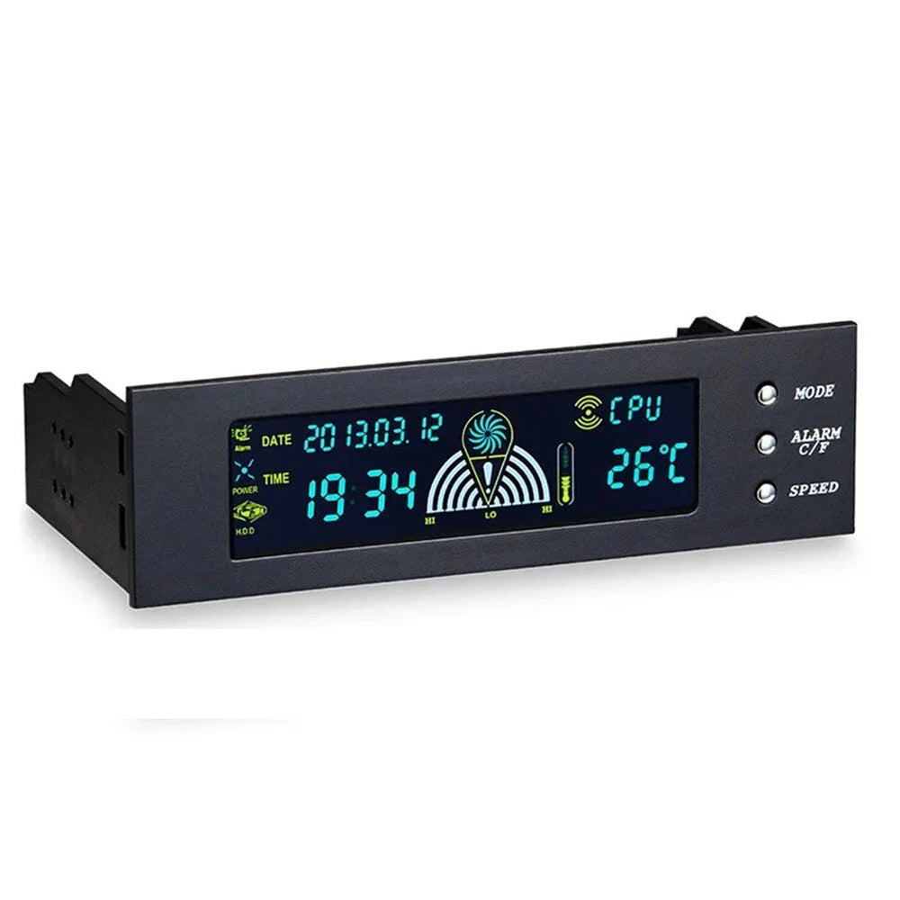 5.25'' Fan Controller Speed Temp Sensor LCD Display for Car