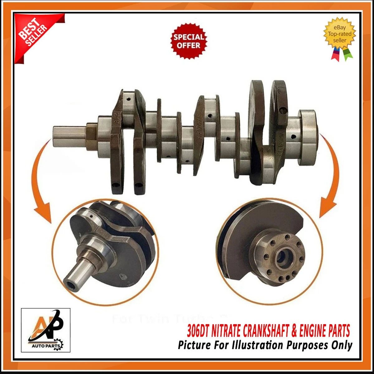 Engine Rebuild Kit Heavy Duty with Nitrate Crankshaft for Land Rover Range Rover (2002–2012)