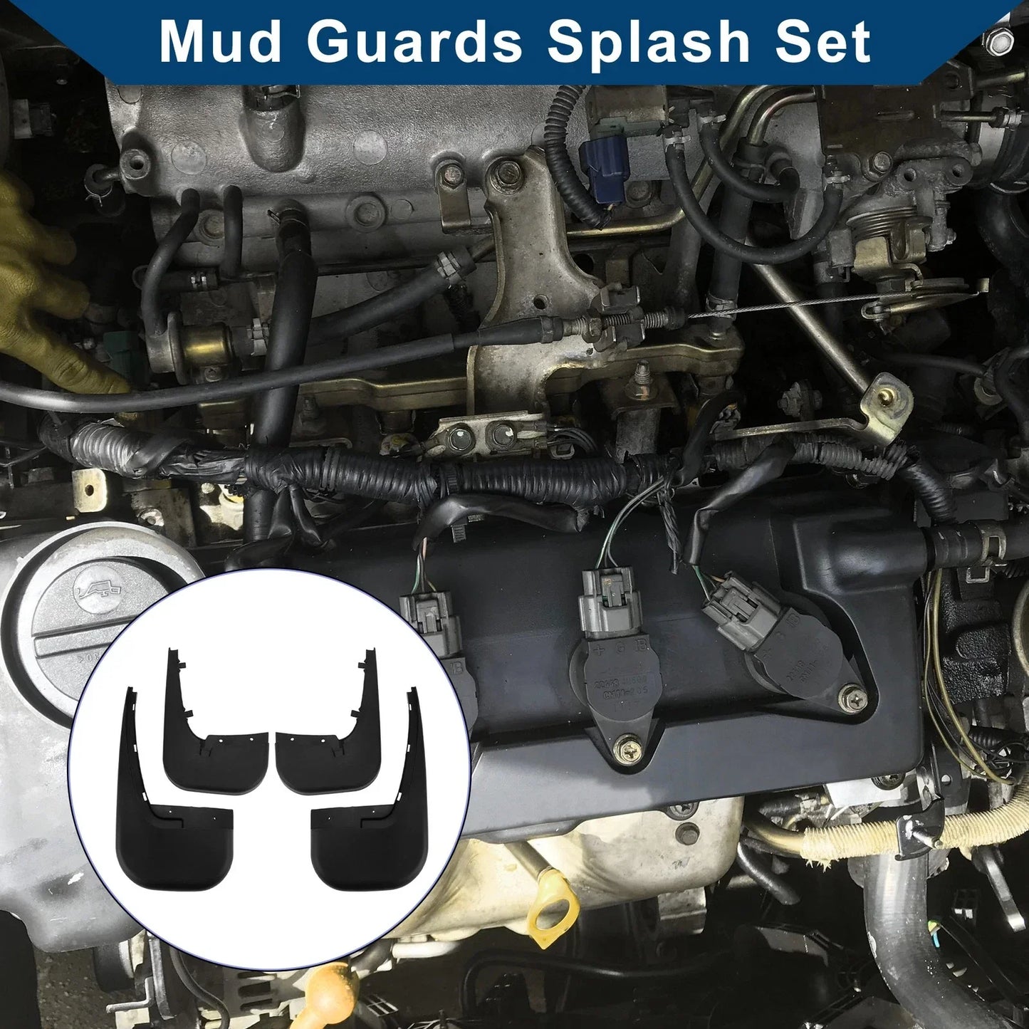 Mud Flaps Splash Guards 1 Set for Mercedes-Benz Viano Vito (2005-2012)