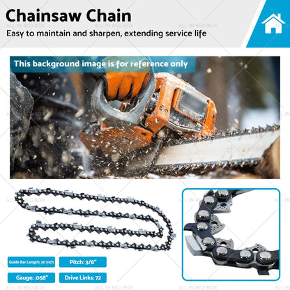 20" 3/8" .058 72DL Chainsaw Chain for Alpina Dolmar Husqvarna (Various Years)