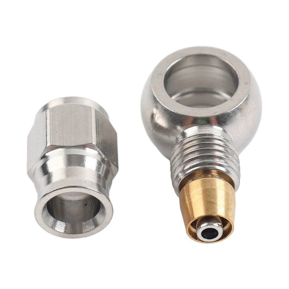 10.2mm Stainless Steel AN-3 Eye Banjo Hose Ends for Motorcycle Brake Fittings
