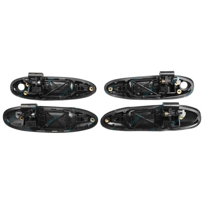 Black Front & Rear Outer Door Handles for Toyota Landcruiser 100 105 Series