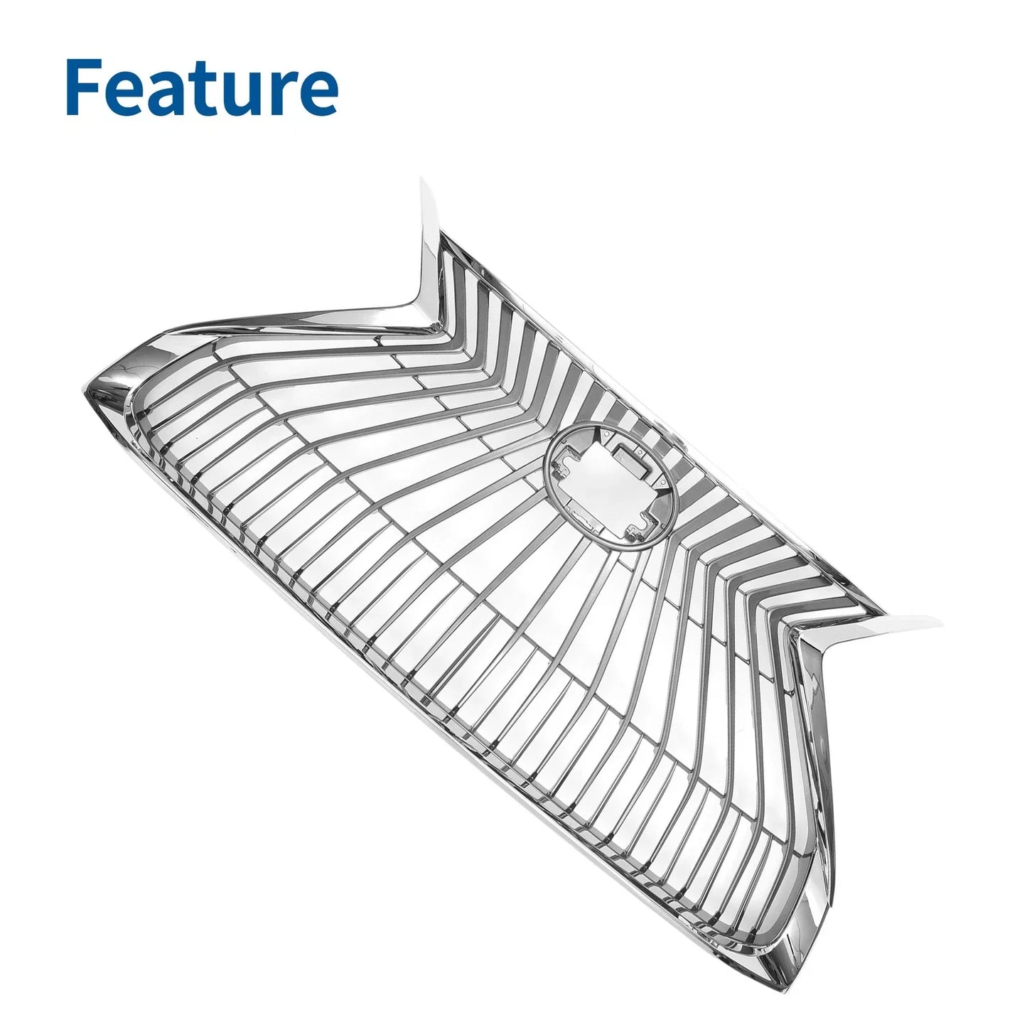 Front Hood Bumper Grille for Lexus ES350 (2019-2021) Chrome Silver Tone