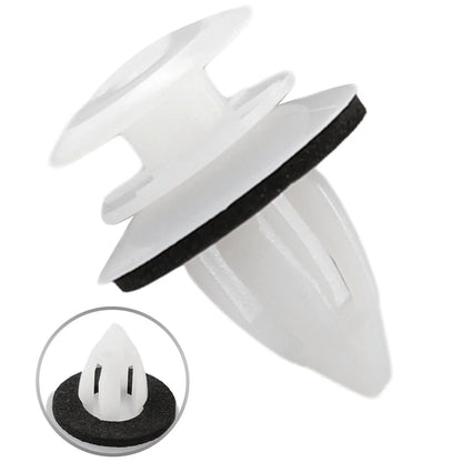 Car Clips / 20 Pcs / White Plastic Retainer With Washers