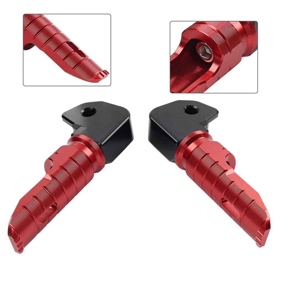 Red Rear Footrests Passenger Pegs for Honda Forza 750 (2021-2023)