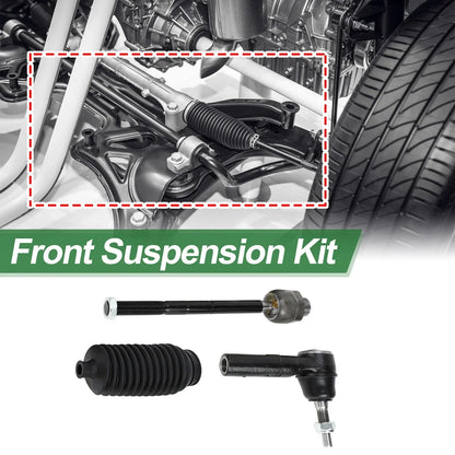 6pcs Front Suspension Kit Tie Rod Ends with Boots for Dodge Dakota (2005-2011)