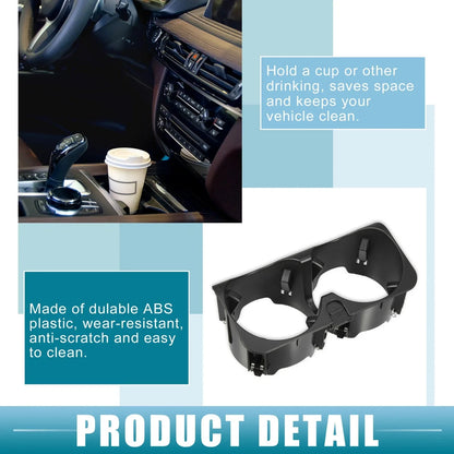 Car Rear Cup Holder Insert for Mercedes-Benz W221 2009-2012 Black