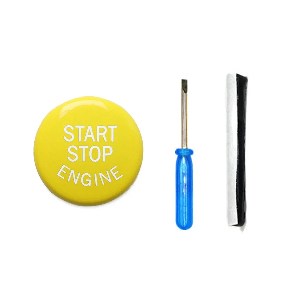 Yellow Engine Start Stop Button Cover for BMW E Chassis 1 3 5 X1 X3 X5 Z4