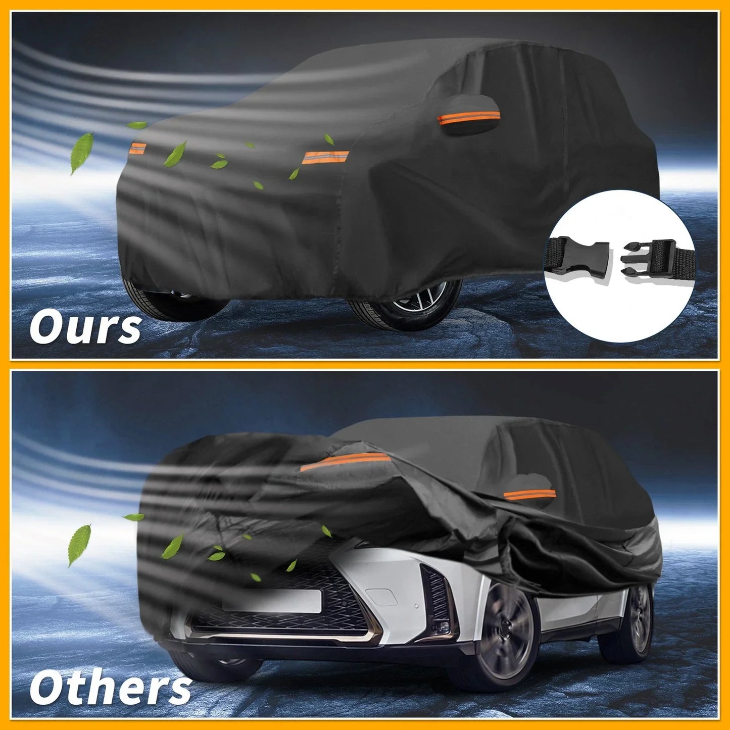 Waterproof All Weather Car Cover for Lexus UX (2019-2023) - Black 190T-PU