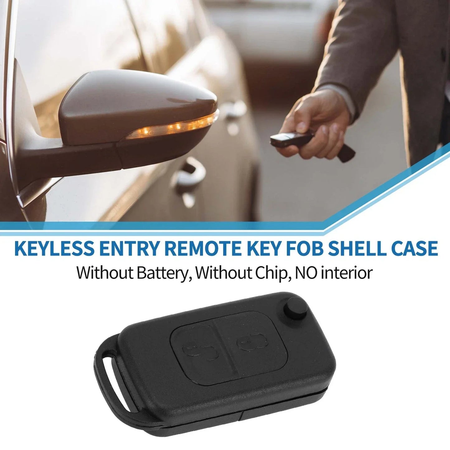 Keyless Entry Remote Key Shell Case for Mercedes Benz SLK Class (2000-2004)