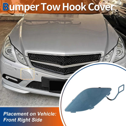 Front Car Bumper Tow Hook Cover for Mercedes-Benz E350 (2010-2014) Blue