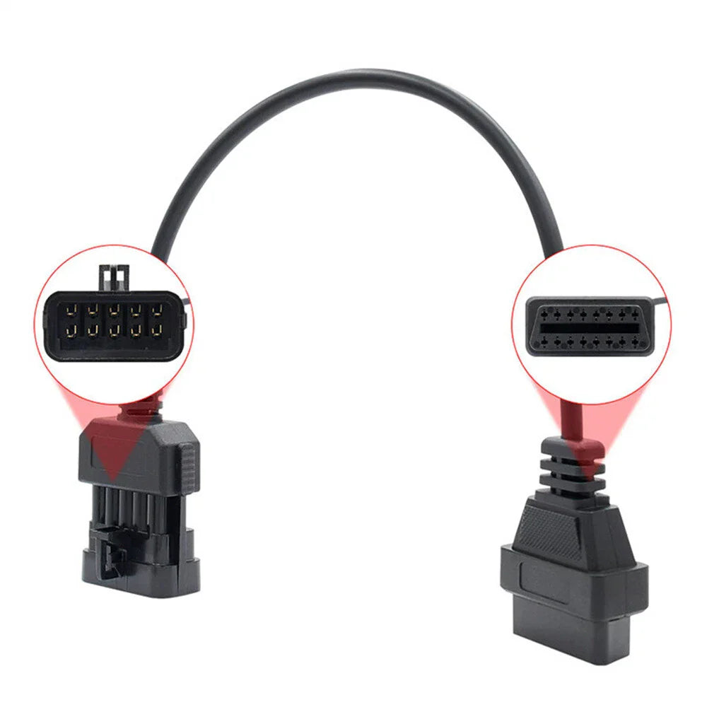 10 Pin to 16 Pin OBD2 Connector Adapter Cable for OPEL 1988-1996