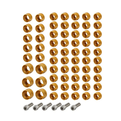 66X Engine Bolt Topper Caps Cover Gold for Harley Twin Cam Road Street Glide