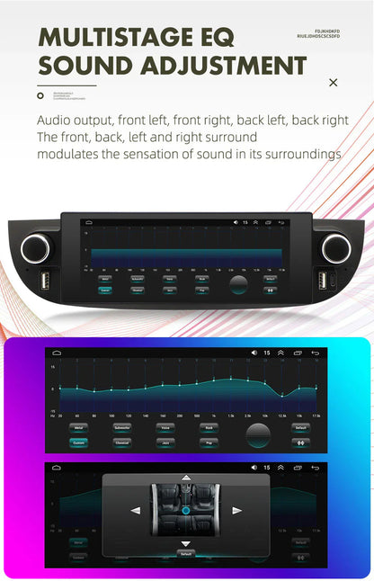 6.86'' Car Stereo GPS Navigation Head Unit for Fiat 500 (2007-2018)