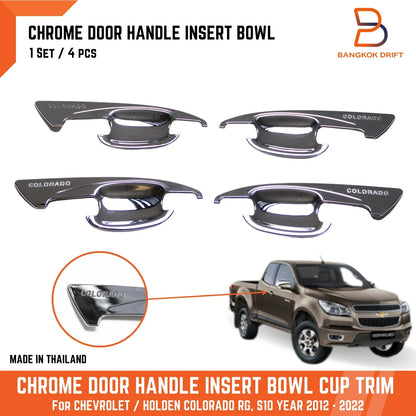 Chrome Door Handle Insert Trim for Holden Colorado Ute (2012-2022)